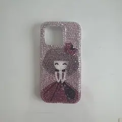 ストーン装飾のiPhoneケース ピンク系
