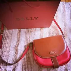 バリー Bally 本革 斜めがけショルダーバッグ バイカラー 希少 20万円