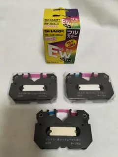 SHARP ワープロ カラーリボンカセット RWー206A-C3 フルカラー
