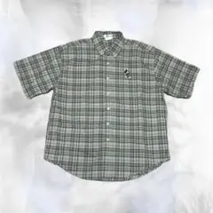 ミッキーマウス チェック 半袖シャツ vintage