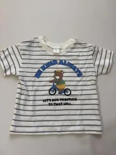 クマのストライプTシャツ 80cm
