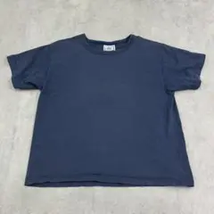Lee　USA製　無地　ボックスシルエット　Tシャツ　古着　ネイビー　紺色　L