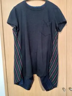 sacai サカイ ネイビーカットソー Tシャツ