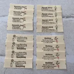 106 布 タグ フラワー 4柄16枚　handmade コットン