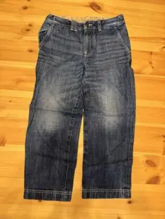 150cm ダークブルー ストレートカット長ズボン　GAP