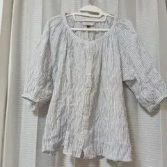 ストライプ　ブラウス