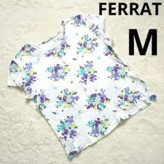 FERRAT 花柄 上品 キレイめ 半袖Tシャツ M
