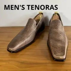 TENORAS★ティノラス★黒本革靴★極美品♪新品Vibramソール★ビジネス ZINC ビジネスシューズ 本革 メンズ 内羽根 撥水 革靴 黒 24.5