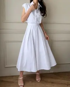 爽やか✭夏向きロングワンピース★デート女子会に最適