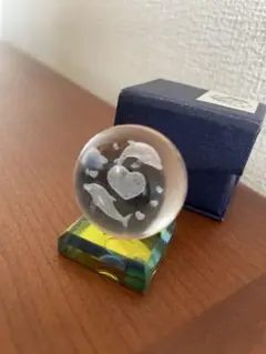 3D 置物　丸ミニ　イルカ2匹ハート
