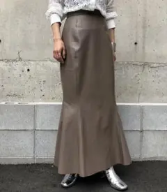 【&g’aime】レザーマーメイドスカート