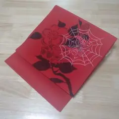 椿×スパイダー♥蜘蛛♥和風ゴシック♥二部式作り帯リメイク♥1点物♥早い者勝ち
