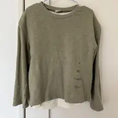 DILASH 長袖カットソー 110cm オリーブグリーン　重ね着