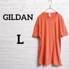 一点もの‼︎GILDAN【L】 オレンジ半袖Tシャツ メンズレディース