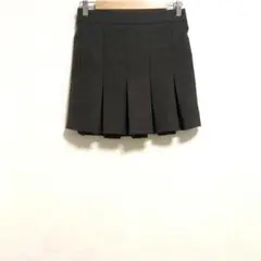 Rafnaf 　ミニスカ風パンツ　ウエストゴム　プリーツ　グレー　スカパン　M