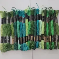 OLYMPUS・Cosmo　緑系刺繍糸　21本セット⑤