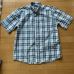 U.Prenoma チェック柄 半袖シャツ Lサイズ