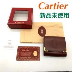 新品 未使用 カルティエ マストライン コインケース 財布 ミニ 小銭入れ ロゴ