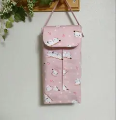 ティッシュカバー　シマエナガピンク