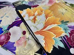 【振袖】美品 黒 金
