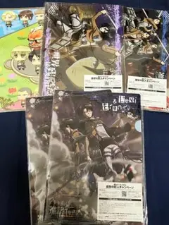 【新品未開封】進撃の巨人 セガ クリアファイル 4種6枚セット