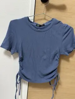 MIXXO ミッソ　サイドシャーリング　Tシャツ　ブルー