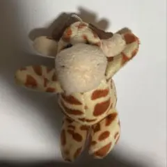 キリン　ぬいぐるみ　キーホルダー　黄色　ダイソー