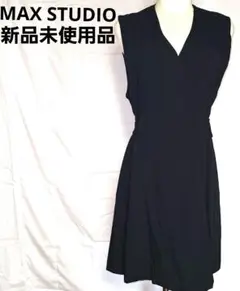 【新品未使用品】MAX STUDIO ノースリーブカシュクールワンピース
