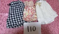 キュロット・スカート3枚　UNIQLO Dolly Ribbon等　サイズ110