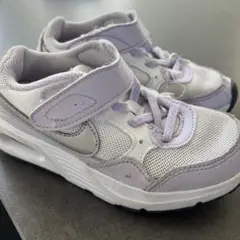 Nike Air スニーカー 紫/白 ベルクロ付き　18cm