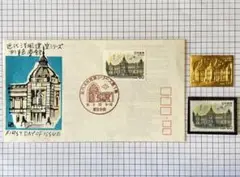 松本徽章 純金・純銅製切手型工芸品 近代洋風建築シリーズ「表慶館」セット