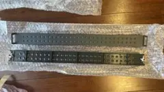 19インチラックマウントパネル グレー/ブラック 1U x2枚　2U x2枚