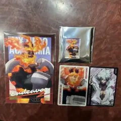 ヒロアカ　エンデヴァー、荼毘　ポストカード、クリアカード、アクリルブロック　4点