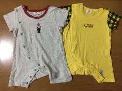 カバーオール ロンパース 半袖 2枚セット 80サイズ