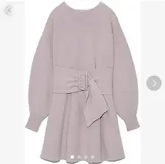 snidel ベルベットニットワンピース ラベンダー