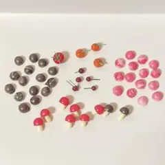 ハンドメイド ミニチュア フルーツ・野菜・きのこ・アイススクープセット