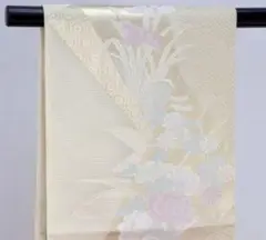 【夏帯】花と金糸使用