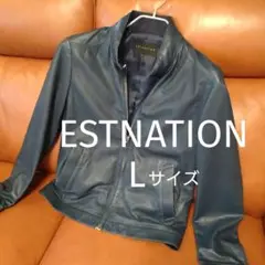本革 エストネーション 上質なラムレザー レザージャケット 羊革 フード付き