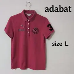 adabat　アダバット　レディース　ゴルフウェア　半袖　ポロシャツ　ピンク