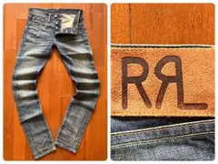 ★RRL ダブルアールエル 米国製 USED加工 細身ストレートデニム W24