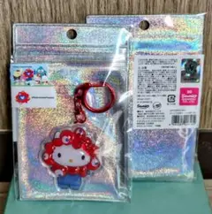 万博　なりきり　ミャクミャク　ハローキティ　ぷっくり立体 キーホルダー　サンリオ