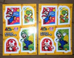 サーティワン スーパーマリオ ステッカー シール シート 2枚セット
