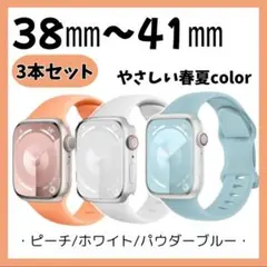 【 超得 】38-41 夏色3色　3本セット　シリコンベルト　替ベルト　気分UP