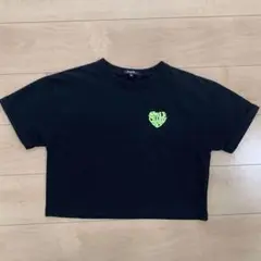 黒のハートロゴTシャツ 160サイズ