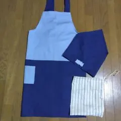 値下げしました。新品　140〜160 キッズエプロン&三角巾