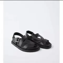 ZARA レザーサンダル　37