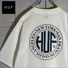 【完売モデル】ハフ☆ビッグバックプリントロゴ 白 Tシャツ 人気Ｌサイズ
