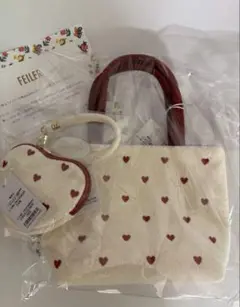 新品　未開封　フェイラー　ラブラリー　ハートバッグ　アイボリー