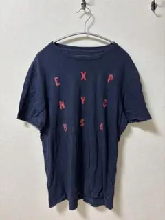 EXPRESS ネイビー 半袖Tシャツ 【Mサイズ】　男女兼用　シンプルデザイン