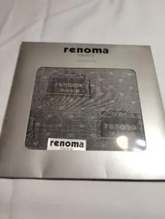 renoma ドット柄 グレー ポケットチーフ